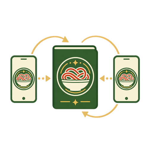 A PastaPass passport syncing across devices